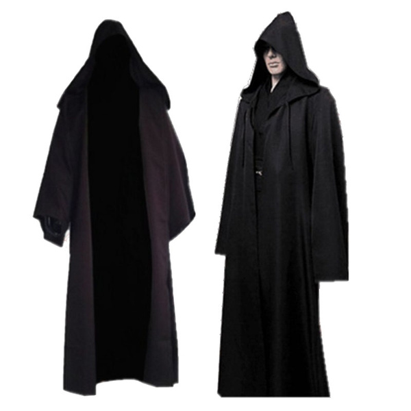 Star Wars Adult Jedi Warrior Costume Hooded Cloak Robe Halloween Fancy Cosplay Wish - jedi robe roblox