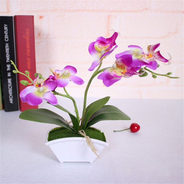 Seda Artificial Mariposa Orquídea Flores En Maceta Flo... Seda Artificial Mariposa Orquídea Flores En Maceta Flo...