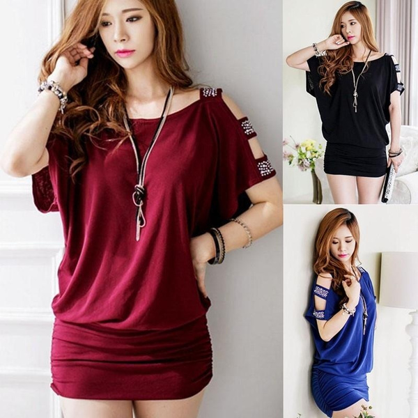 Mini, Strapless Dress, short sleeve dress, korean style