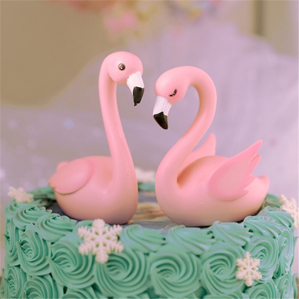 1 Piece 3d Position Assise Rose Flamant Rose Gateau Pour La Fete D Anniversaire De Mariage Bebe Douche Gateau Cuisson Bricolage Decoration Fournitures Wish