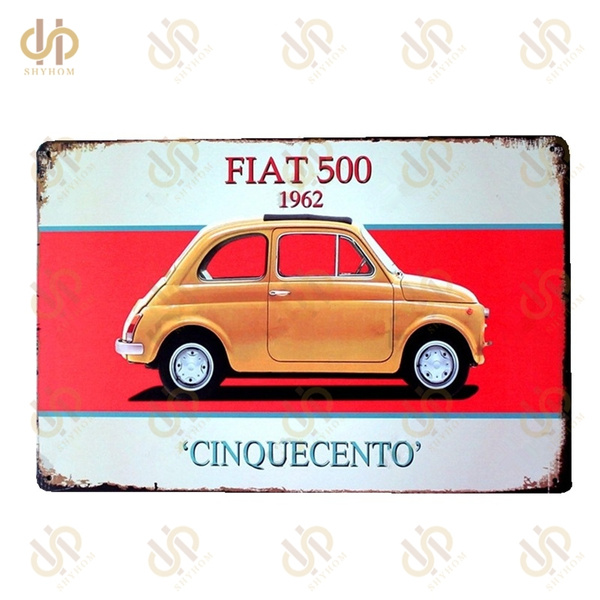 Tin Sign Fiat Cinquecento 500 
