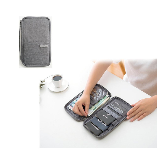Multifunctional Travel wallet Passport Wallet with Hand Strap, Passport