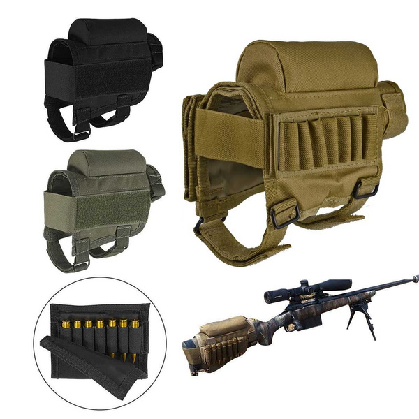 Details about   Tactical Hunting Bag Nylon Cheek Rest Pad Stock Ammo Pouch Shotgun Rifle Bag