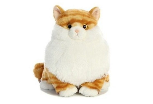 fat orange cat stuffed animal