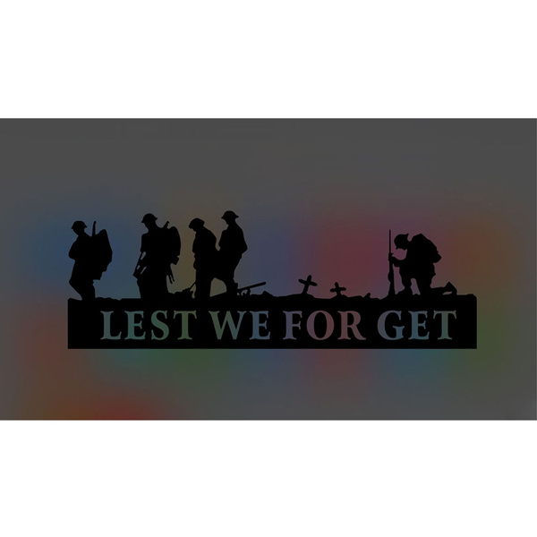 Lest we forget,car decal/ sticker for windows bumpers panel or Laptop
