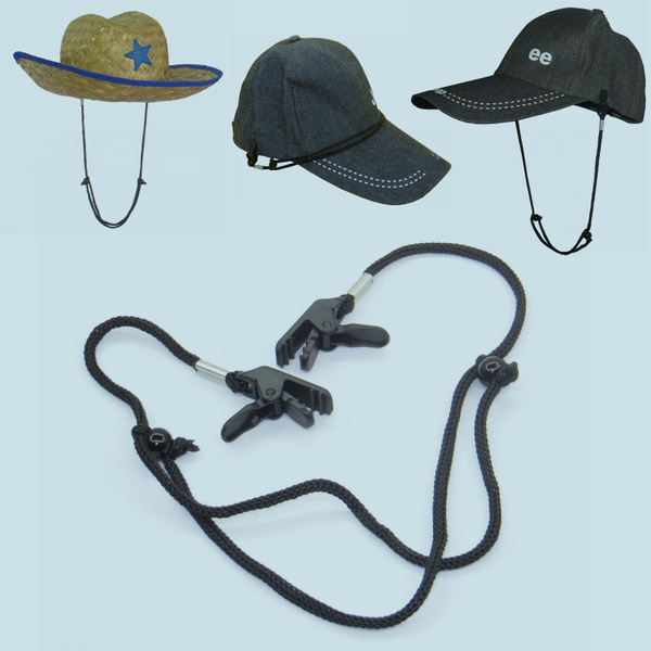 LIB LATCH BLACK HAT RETAINER for Camping Hunting Fish 5Pcs ADJUSTABLE HAT CLIP 