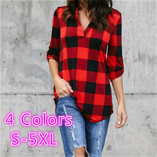 Autumn Tops Fashion Plaid Shirt for 