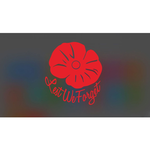 Lest We Remembrance Poppy Day Car Decal Vinyl Sticker For Bumper