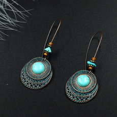 1 Pair Retro Vintage Earring Turquoise Earring Dangle Earring Drop Earring Gift