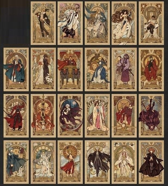 FGO Fate Grand Order Tarot Card Paper Cosplay Prop Anime Access Handmade 1 Set FGO Fate Grand Order Tarot Card Paper Cosplay Prop Anime Access Handmade 1 Set