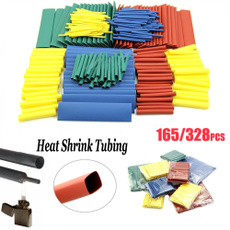 164/328 Pcs 2:1 Polyolefin Heat Shrink Tubing Cable Tube Sleeving Kit Wrap Wire Set 4 Colors 8 Sizes