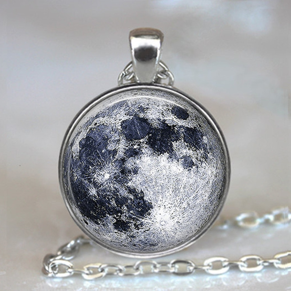 NASA Photograph The Moon Pendant and Necklace