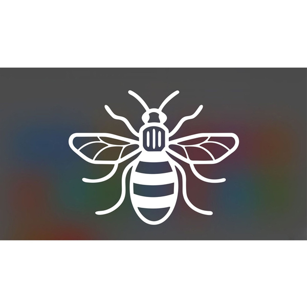 Manchester Bee Vinyl Decal – Proud To Be Mancunian Car Laptop Window Sticker | Glossy Black | UK Made | 60-Day Warranty 6 thumbnail image