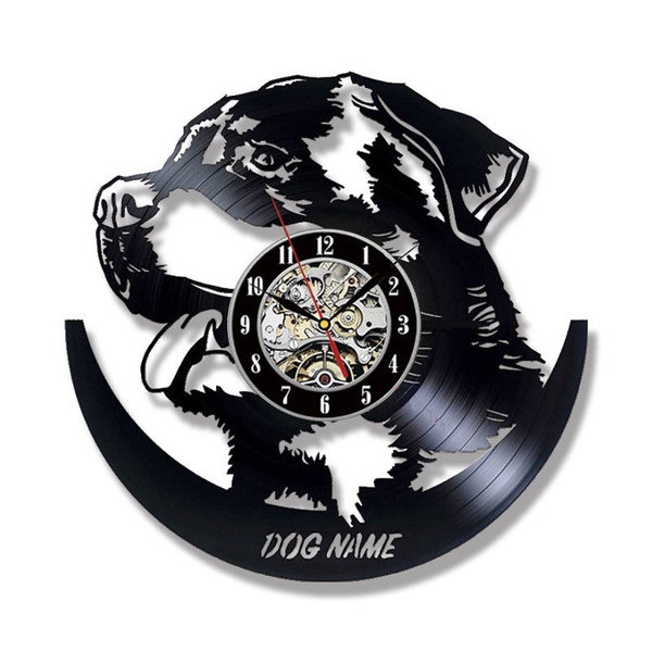 Vinyl clock Bull Terrier Vinyl Wall Clock Record Decorative Animals Unique Gift
