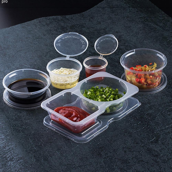 Transparent Disposable Sauce Boxes For Take-out, Packaging, And