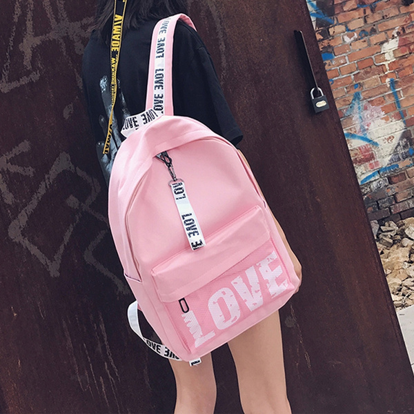 Korean on sale backpack pink