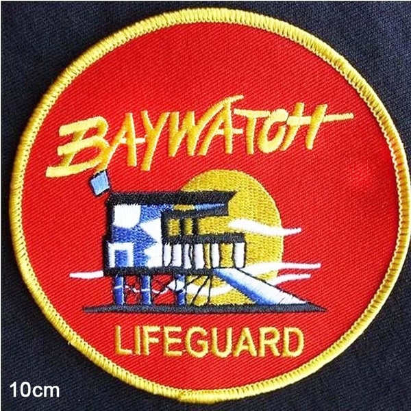 Baywatch Lifeguard Embroidered Iron On Patch Set of 3 Patches