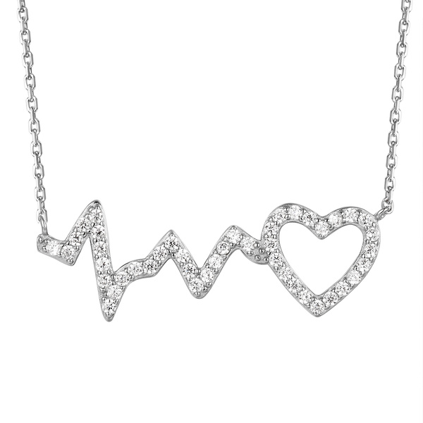 ekg diamond necklace