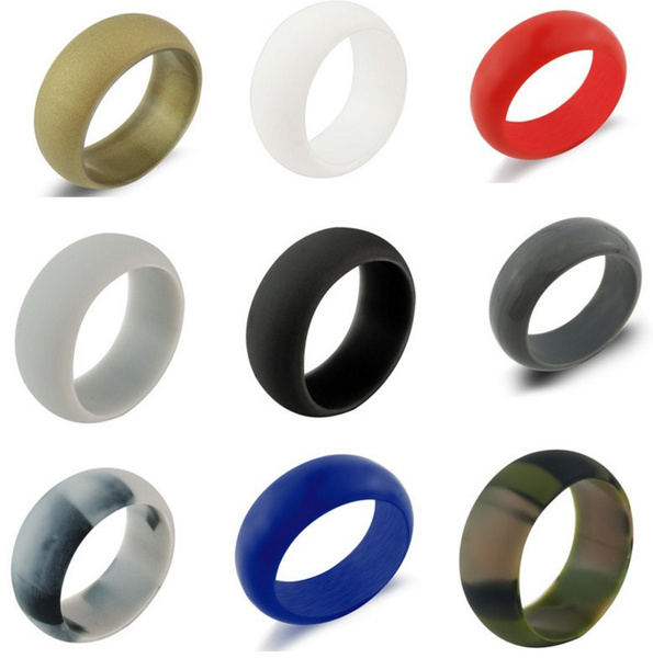Silica Gel Ring 7 Color Lady Suit Lovers Jewelry Silicone Ring | Wish