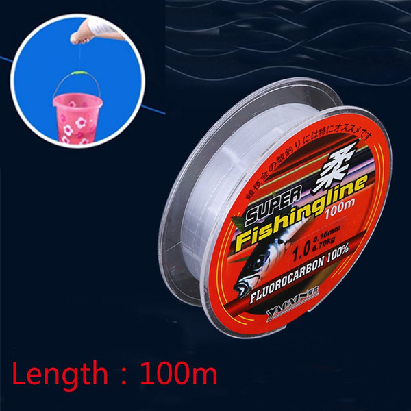 Super Strong 100% Fluorocarbon Monofilament Nylon Fishing Line 0.4-8LB 100m TL