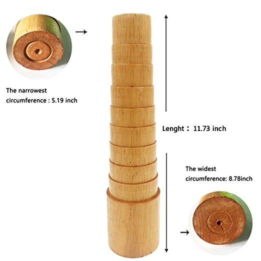Wooden Step Bracelet Mandrel Sizer Adjust Bangle Sizing Wire Wrapping
