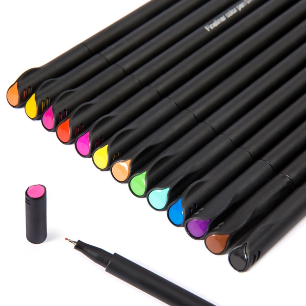 0.4 Mm 24 Colors Fineliner Pens With Coloring Book Marco Super Fine Draw Color  Pen Art Marker Pen Water Based Ink - Price history & Review, AliExpress  Seller - Go west Store