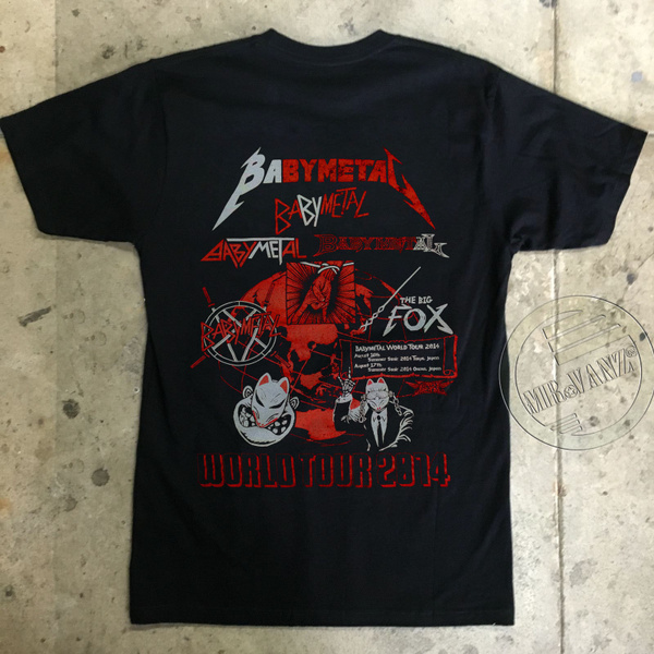 Details about Babymetal Baby Metal Official 2014 World Tour The Big Fox GNR  Gildan shirt