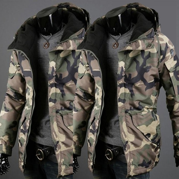 Camouflage Jackets Men's Casual Hooded 