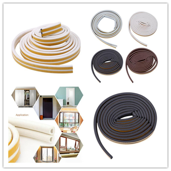 5 Meters Sealing Soundproofing D Type Draught Window Tape Excluder Self ...