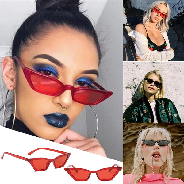 MUSELIFE Narrow Sunglasses Men Rimless Summer 2024 Red Blue Black  Rectangular Sun Glasses For Women Small Face Hot Selling - AliExpress