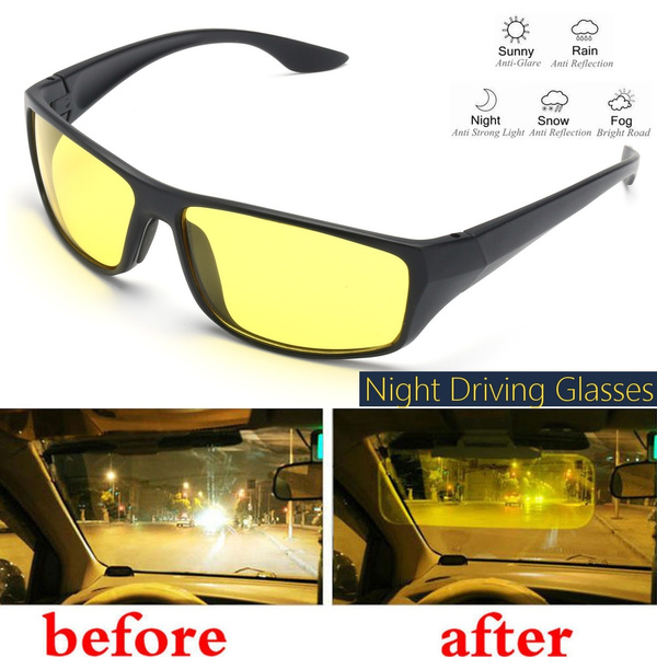Anti-Glare Motorcycle Goggles Polarized Night Driving Glasses Lens O2L3