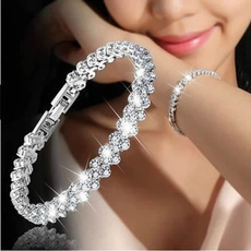 Sterling, Crystal Bracelet, romanbracelet, DIAMOND