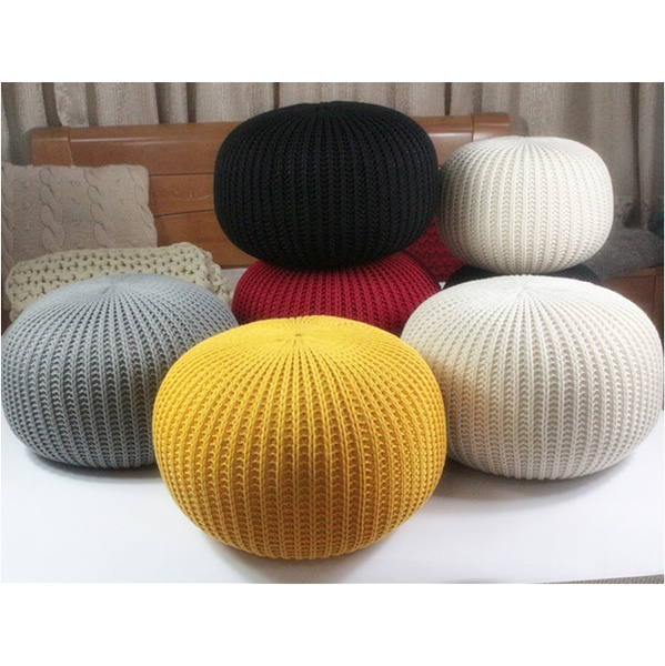knitted round cushion