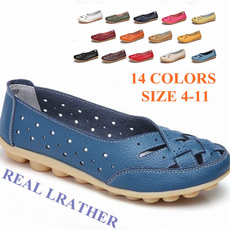 Women Flats Genuine Leather shoes Flat Moccasin Loafers Casual Ladies Slip Cow Driving Boat Shoes footwear