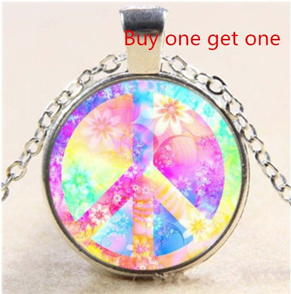 sign Necklace,Peace sign jewelry,Peace Jewelry,Peace symbol,World peace,Hippie necklace, Hippie pendant, | Wish