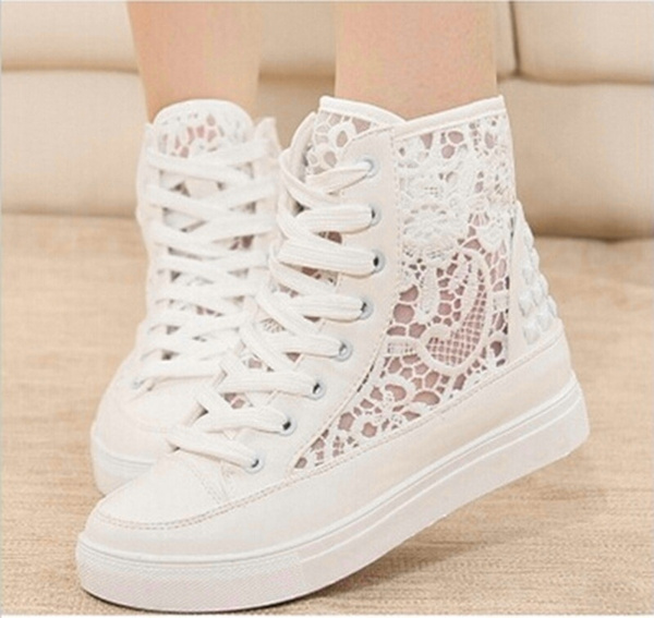 white wedge sneakers wedding