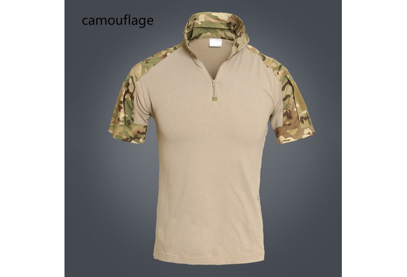 Sweatwater Mens Button Down Casual Short Sleeve Summer Military Camouflage Shirts 