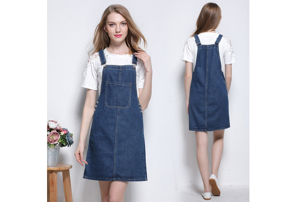 denim jumper long skirt
