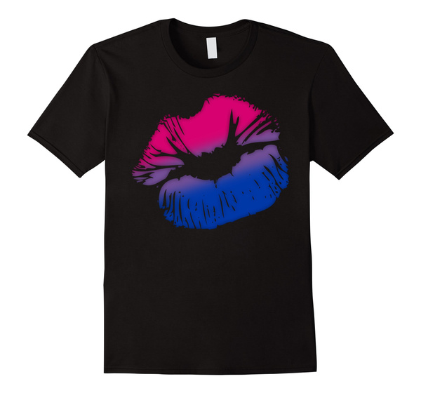 Bisexual Pride Big Kissing Lips T Shirt Wish