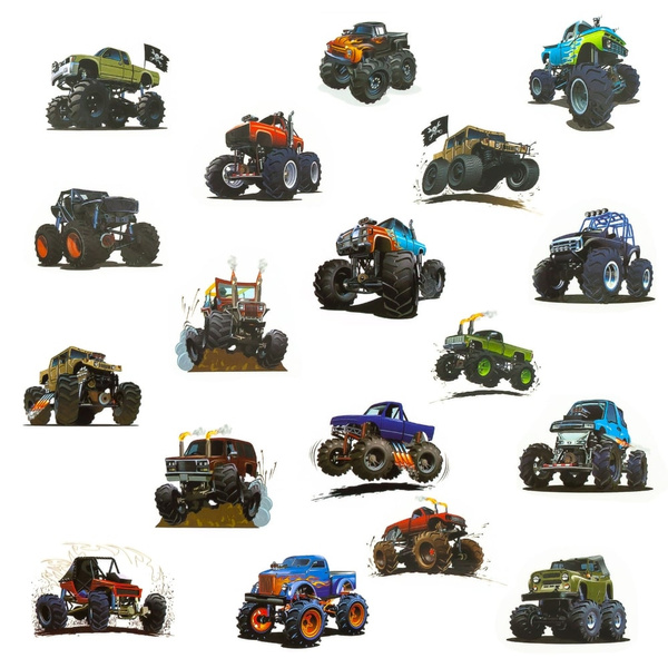 Monster Truck Temporary Tattoos & Party Favors – Premium Temporary Tattoos