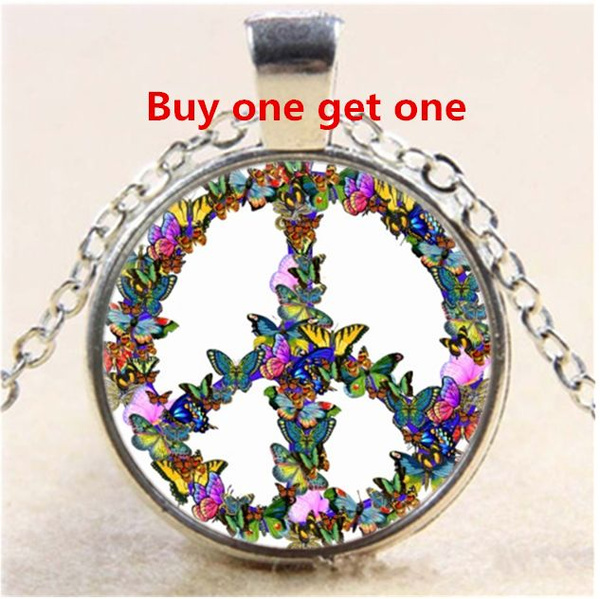 Words Photo Cabochon Glass Tibet Silver Pendant Keychain 