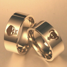 Couple Rings, Steel, Jewelry, harleyquinn