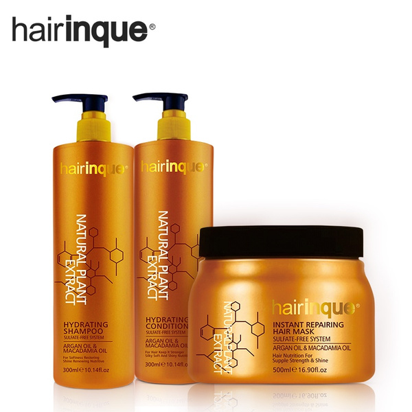 HAIRINQUE Sulfate Free System Hair Care Set Hair Shampoo and Hair Conditioner and Hair Mask with Argan and Macadamia Nut Oil | Wish