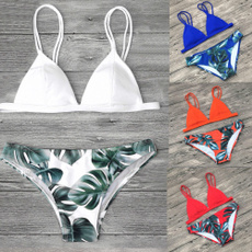 Triangles, Summer, two piece swimsuit, leaf
