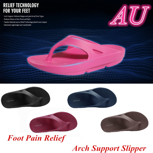 FANTURE Women's Thong Flip Flop Foot Pain Relief Arch Support Slipper ...