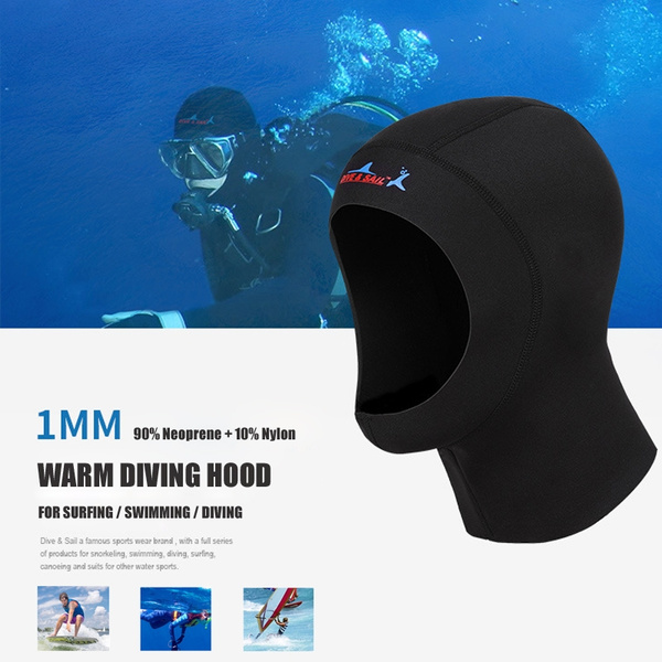 Ultrathin 1mm neoprene scuba dive cap hood equipment Snorkeling hat ...