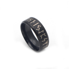Viking Rune Ring Nordic Rune Mythology Viking Jewelry Rings Amulet Gift For Man