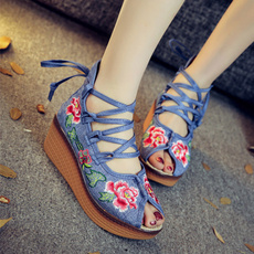 Womens Shoes, Platform Shoes, Lace, Chinese