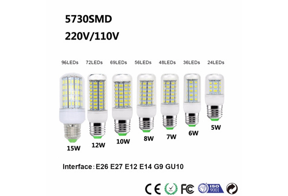 5730 SMD CORN LIGHT E27 E14 GU10 G9 LED Bulb 220V 110V LED 5W 7W 8W 9W 12W 