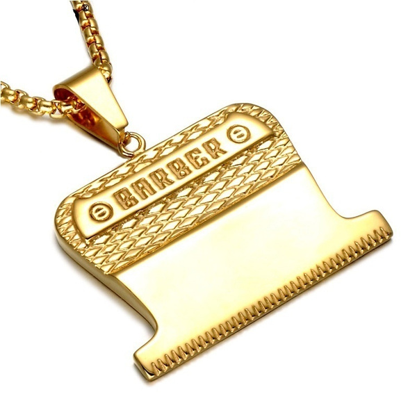 barber pendant gold